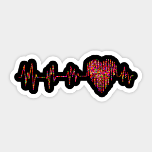 Hearts ECG Sticker